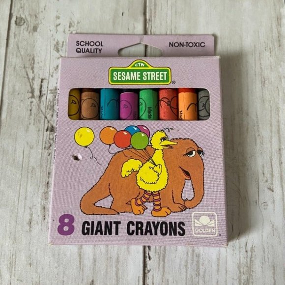 1985 Sesame Street Vintage Crayons Box - Picture 2 of 6